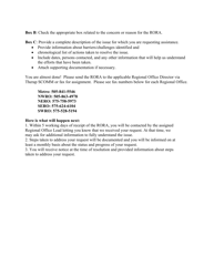 Instructions for Developmental Disabilities Supports Division (Ddsd) Regional Office Request for Assistance (Rora) - New Mexico, Page 2
