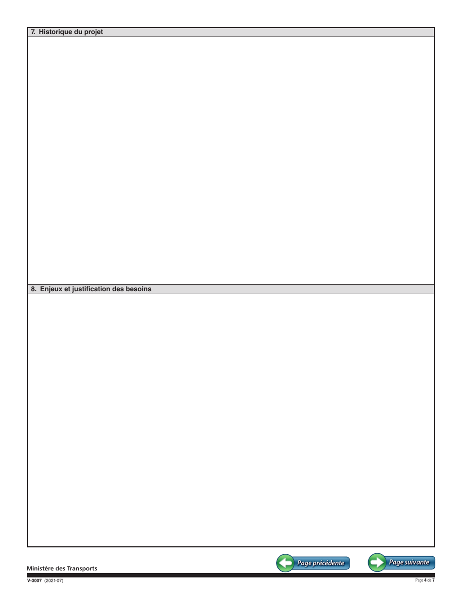 Forme V-3007 Demande Daide Financiere - Commande Unifiee Dautobus - Quebec, Canada (French), Page 4