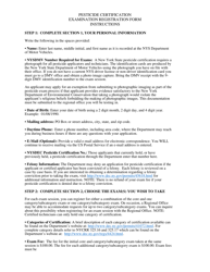 Instructions for Pesticide Certification Exam Registration Form - New York