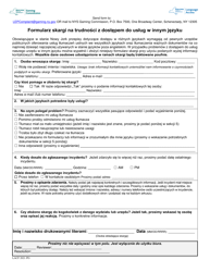 Form LA1 &quot;Language Access Complaint Form&quot; - New York (Polish)
