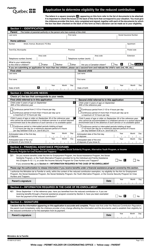 Form FO-0601A &quot;Application to Determine Eligibility for the Reduced Contribution&quot; - Quebec, Canada, Page 3