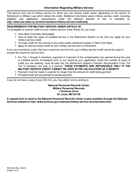 Form RS5042 Request to Purchase Service Credit (Including Any Military Service) - New York, Page 2