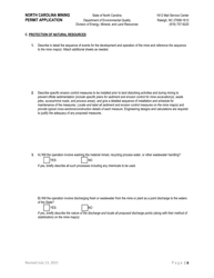 North Carolina Mining Permit Application - North Carolina, Page 6