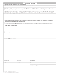 Form AOC-CV-203 Order of Seizure in Claim and Delivery - North Carolina, Page 2