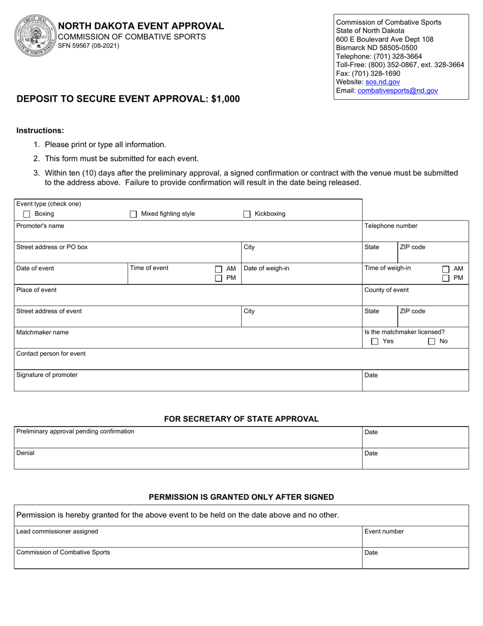Form Sfn59567 Fill Out Sign Online And Download Fillable Pdf North Dakota Templateroller 6908
