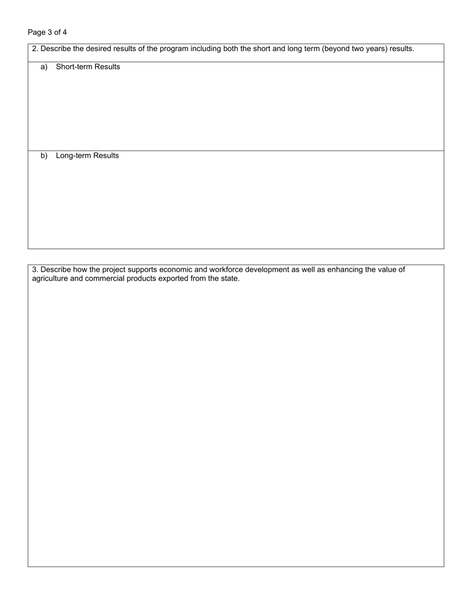 Intermodal Facility Grant Program Application - North Dakota, Page 3