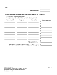 Affidavit 1 Affidavit of Basic Information, Income, and Expenses - Ohio, Page 7