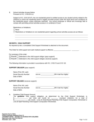 Uniform Domestic Relations Form 15 Judgment Entry - Decree of Divorce With Children - Ohio, Page 11