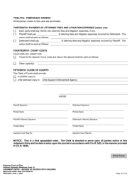 Uniform Domestic Relations Form 15 Judgment Entry - Decree of Divorce With Children - Ohio, Page 23