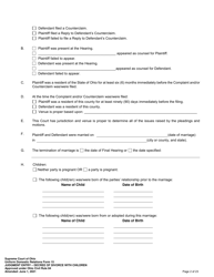 Uniform Domestic Relations Form 15 Judgment Entry - Decree of Divorce With Children - Ohio, Page 2