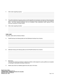 Uniform Domestic Relations Form 15 Judgment Entry - Decree of Divorce With Children - Ohio, Page 7