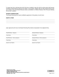 Uniform Domestic Relations Form 20 Shared Parenting Plan - Ohio, Page 18