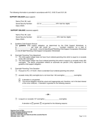 Uniform Domestic Relations Form 20 Shared Parenting Plan - Ohio, Page 7