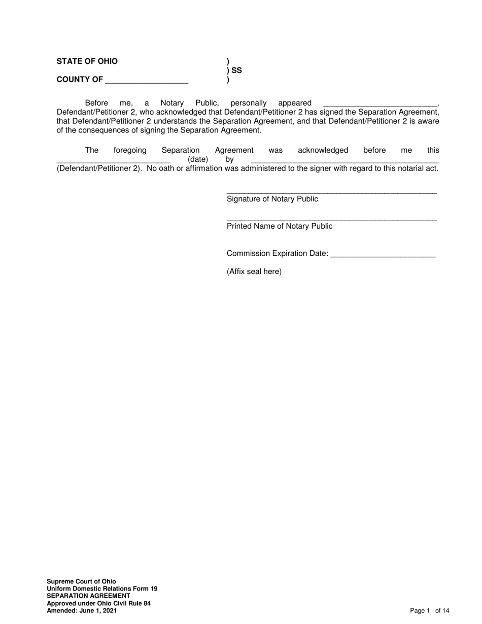 Uniform Domestic Relations Form 19 Download Fillable PDF or Fill Online ...