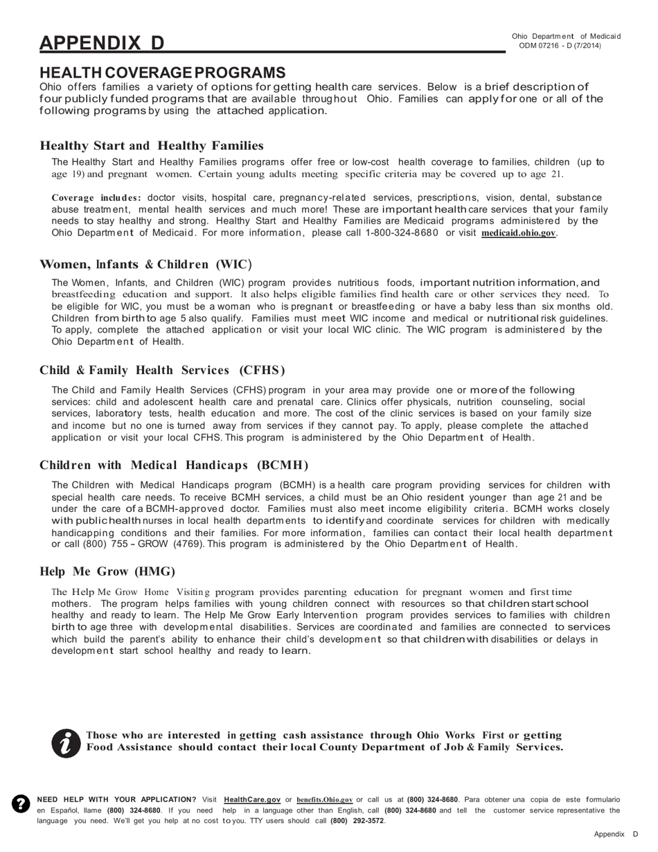 Form ODM07216 Application for Health Coverage and Help Paying Costs - Ohio, Page 15