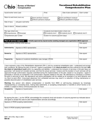 Document preview: Form RH-44 (BWC-3012) Vocational Rehabilitation Comprehensive Plan - Ohio