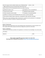 Form ODM10159 Privacy Board - Application for Waiver or Alteration of Authorization - Ohio, Page 2