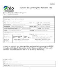 Document preview: Form GD0688 Explosive Gas Monitoring Plan Application Tabs - Ohio