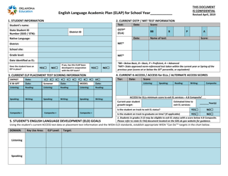 English Language Academic Plan (Elap) - Oklahoma