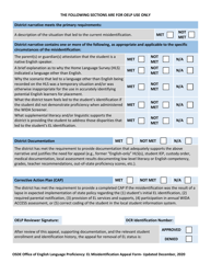 &quot;English Learner Misidentification Appeal Form&quot; - Oklahoma, Page 2