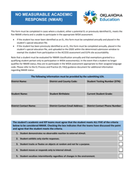 No Measurable Academic Response (Nmar) - Oklahoma