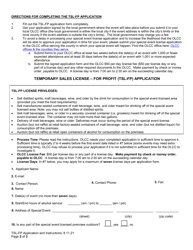 Temporary Sales License Application - for Profit - Oregon, Page 2