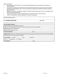 Application for Temporary Use of an Annual License (Tual) - Oregon, Page 3
