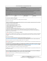 AF Form 4446A Air Force Physical Fitness Screening Questionnaire (Fsq)