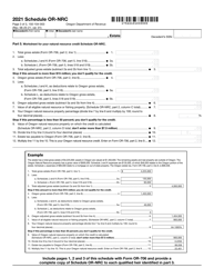 Form 150-104-003 Schedule OR-NRC Oregon Natural Resource Credit - Oregon, Page 3