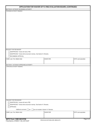 AETC Form 125B Application for Waiver of Flying Evaluation Board, Page 2