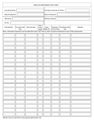 Document preview: WR-ALC Form 53 Same Day Maintenance Data Sheet