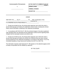 Document preview: Expungement Order 790 - Pennsylvania