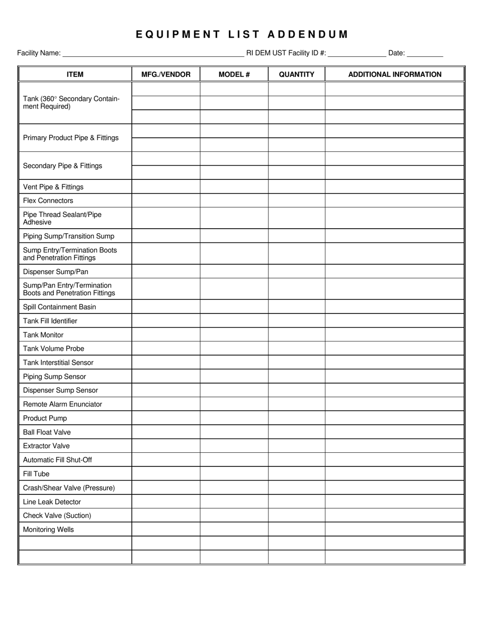 Application for the Installation or Replacement of a Underground Storage Tank (Ust) or Underground Storage Tank Systems - Rhode Island, Page 3