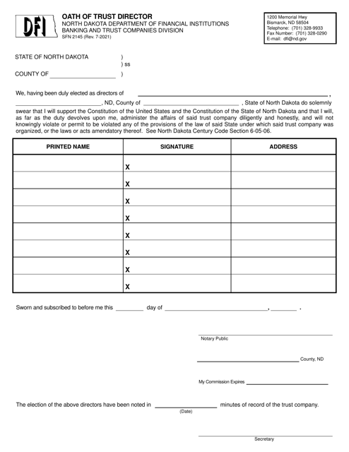 Form SFN2145  Printable Pdf