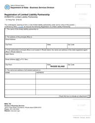 Form 500 Registration of Limited Liability Partnership - Domestic Limited Liability Partnership - Rhode Island, Page 2