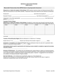 Individual Education Plan for Transition - South Dakota, Page 4