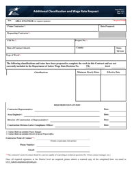 Form CST-C-1 &quot;Additional Classification and Wage Rate Request&quot; - Texas