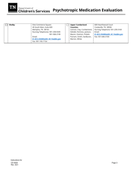 Form CS-0629 Psychotropic Medication Evaluation - Tennessee, Page 3