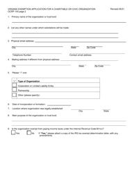 Form OCRP-100 Virginia Exemption Application for Charitable or Civic Organization - Virginia, Page 3