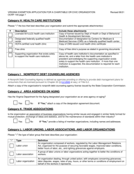 Form OCRP-100 Virginia Exemption Application for Charitable or Civic Organization - Virginia, Page 8