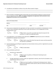 Form OCRP-103 Professional Fundraising Counsel Registration - Virginia, Page 3