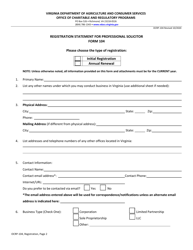 Form OCRP-104 Professional Solicitor Registration - Virginia, Page 2