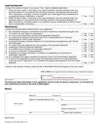 Form CEM-650-013 Cemetery Certificate of Authority Application - Washington, Page 2