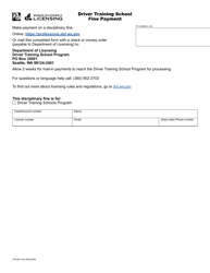 Document preview: Form DTS-661-042 Driver Training School Fine Payment - Washington