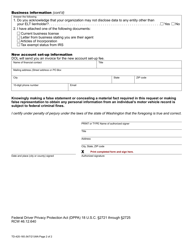 Form TD-420-165 Electronic Titles Service Bureau Application - Washington, Page 2