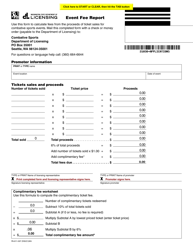 Document preview: Form PA-611-007 Event Fee Report - Washington