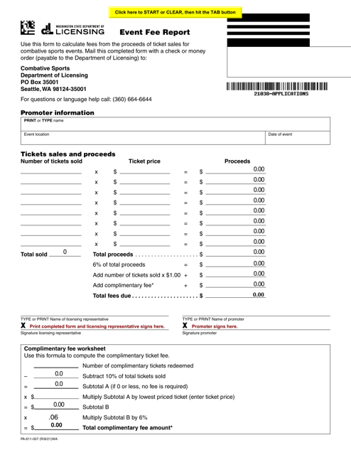 Form PA-611-007  Printable Pdf