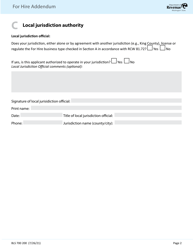 Form BLS700 200 For Hire Addendum - Washington, Page 2