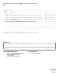 VT Form PVR-324 Application for Addition to the List of Department-Approved Project Supervisors - Vermont, Page 2