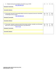 DSHS Form 09-995 Companion Home Certification Evaluation - Washington, Page 3